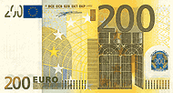 Front of 200 Euro Notes