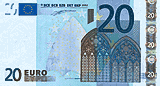 Front of 20 Euro Notes
